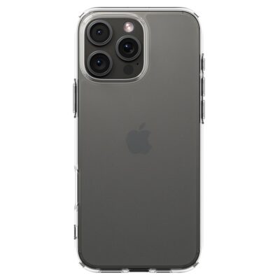 Skaidrus frost deklas Apple Iphone 16 Pro Max Spigen Ultra Hybrid matomas is nugaros su triju kameru moduliu