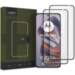 Juodas apsauginis ekrano stikliukas Motorola Edge 50 Neo Hofi Glass Pro plius komplektas