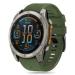 Žalia silikoninė apyrankė Garmin Fenix su tvirtu užsegimu komfortui ir ilgaamžiškumui