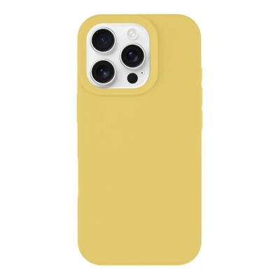 Banana dėklas Tactical Velvet Smoothie telefonui Apple iPhone 16 Pro geltonos spalvos