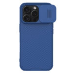 Mėlynas dėklas Apple iPhone 16 Pro Nillkin Camshield su fotoaparato apsauga