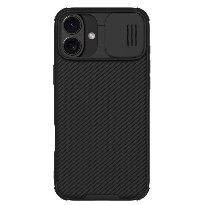 Juodas dėklas Nillkin CamShield PRO Magnetic iPhone 16 Juodas dėklas Nillkin CamShield PRO Magnetic telefonui Apple iPhone 16 su kameros apsaugos slidinėjimu