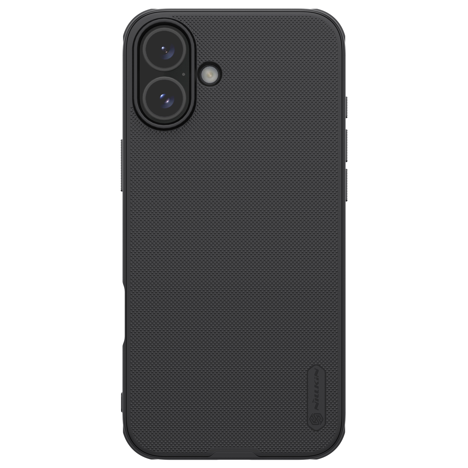 Juodas dėklas Nillkin Super Frosted PRO Magnetic Juodas dėklas Nillkin Super Frosted PRO Magnetic telefonui Apple iPhone 16 su tekstūruotu paviršiumi