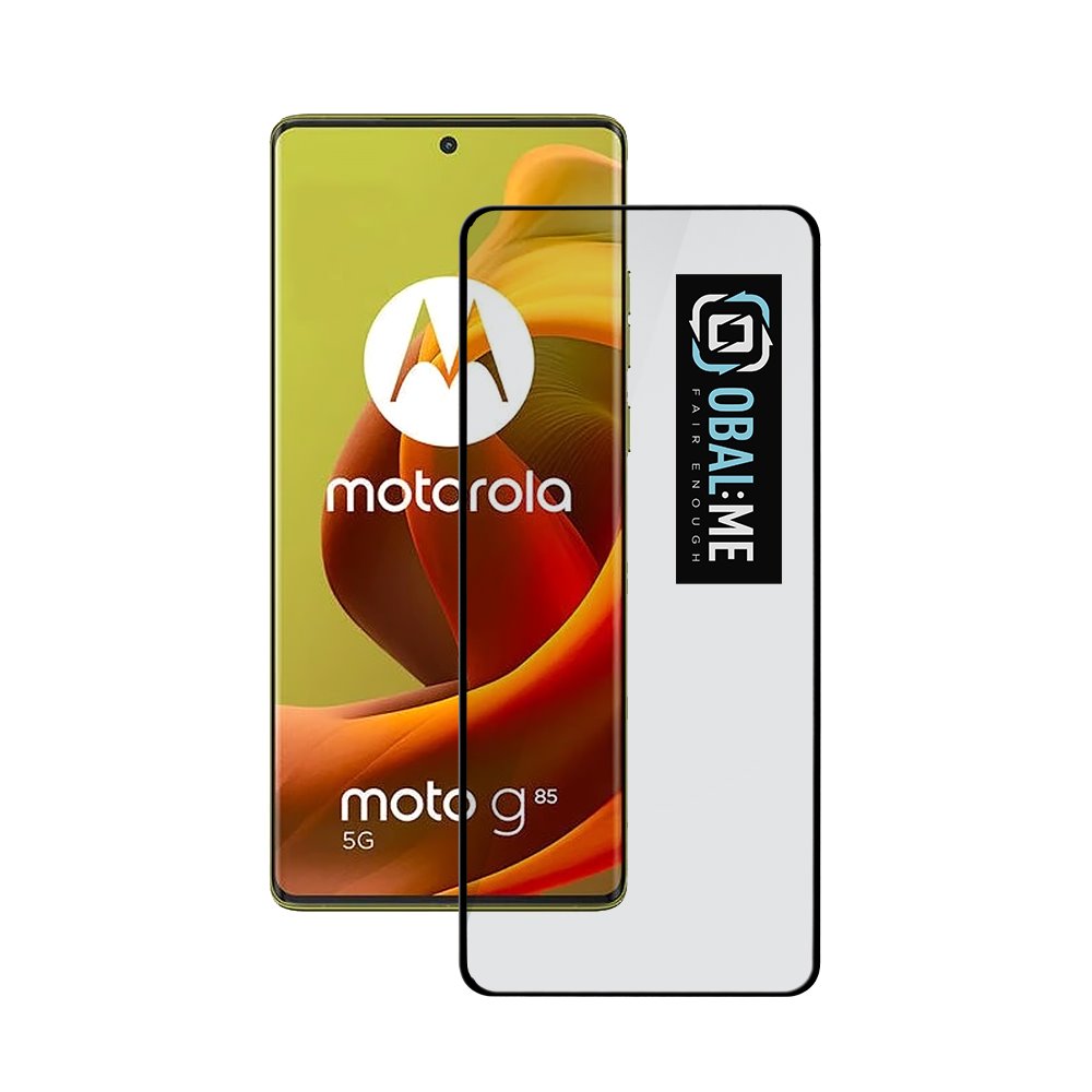 Juodas apsauginis ekrano stikliukas Motorola G85 OBAL ME 5D Glass Screen Protector Juodas apsauginis ekrano stikliukas Motorola G85 su 5D stiklu
