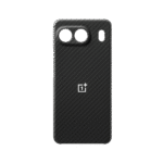 Juodas dėklas Aramid Fiber Bumper telefonui OnePlus Nord 4 su anglies pluošto raštu
