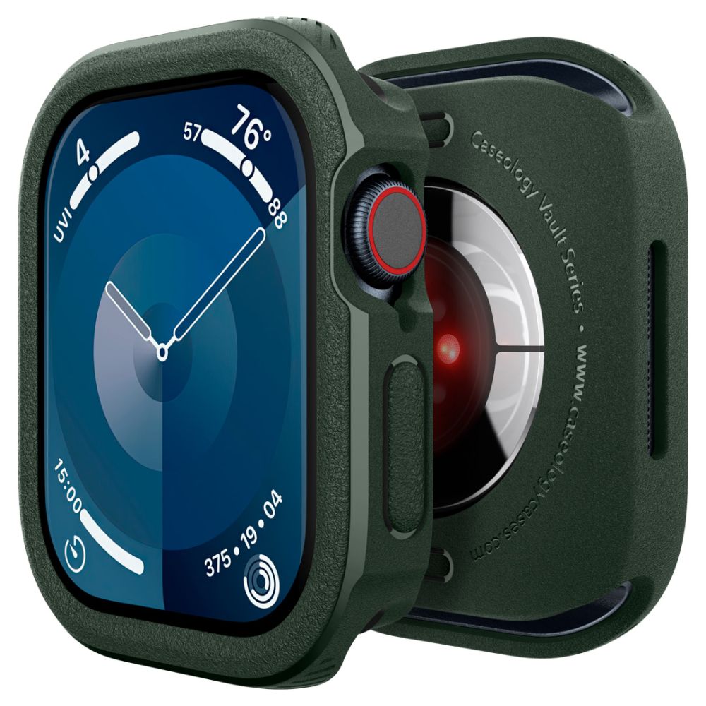 Tamsiai žalias dėklas Apple Watch 10 46mm Caseology Vault Tamsiai žalias dėklas Apple Watch 10 46mm Caseology Vault suteikia apsaugą ir modernų dizainą