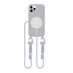 Pilkas dėklas Apple Iphone 12 12 Pro Tech-Protect Magnecklace Magsafe su magnetiniu pakabinamu dirželiu