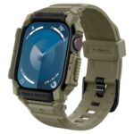 Khaki dėklas Apple Watch 10 46MM Spigen Rugged Armor Pro su apsauginiu dizainu