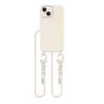 Cosmic Latte dėklas Apple Iphone 15 Tech-Protect Magnecklace Magsafe šviesios smėlio spalvos su dirželiu