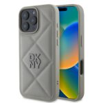 pilkas dekla telefonui apple iphone 16 pro max su siuvinejimu ir dkny logo