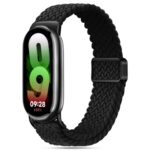 Juoda apyrankė Xiaomi Smart Band 8 9 NFC Tech-Protect Nylonmag su pynimu tekstiliniu dirželiu