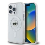 skaidrus dekla telefonui apple iphone 16 pro karl lagerfeld iml karl head metal frame magsafe