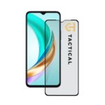 Juodas apsauginis ekrano stikliukas Honor X6b Tactical Glass Shield 5D prieš telefono ekraną