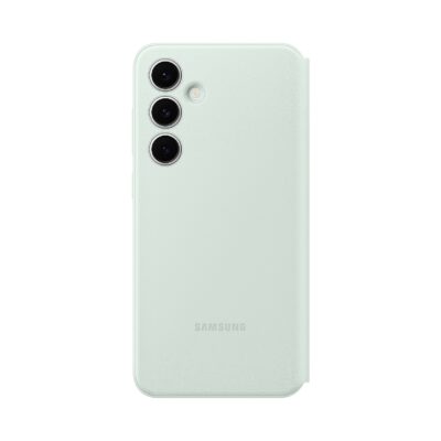 Mėtos spalvos originalus dėklas EF-ZS721CBE Smart View telefonui Samsung Galaxy S24 FE su matiniu paviršiumi