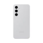 Pilkas originalus dėklas Samsung Galaxy S24 FE EF-PS721CJE Silicone Cover su trimis kameromis