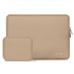Caffe Latte deklas laptopui 15-16 TECH-PROTECT NEOSLIM smelio spalvos su sidabriniu uztrauktuku