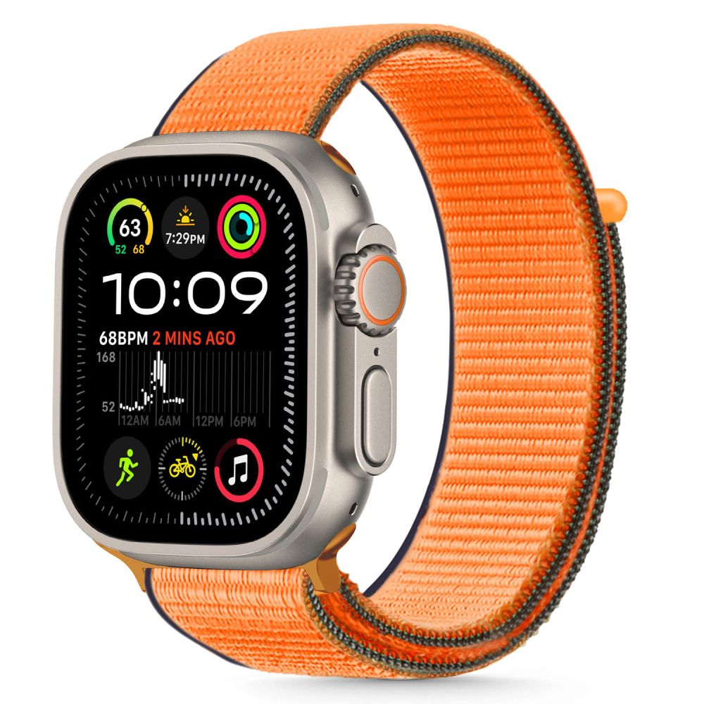 Oranžinė apyrankė Apple Watch Tech-Protect Nylon Oranžinė apyrankė Apple Watch su nailoniniu audiniu ir tvirta siūle