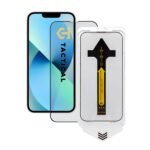 Apsauginis ekrano stikliukas Apple iPhone 13 mini Tactical Impact Barrier for Rookies su skaidriu dizainu ir juodais kraštais