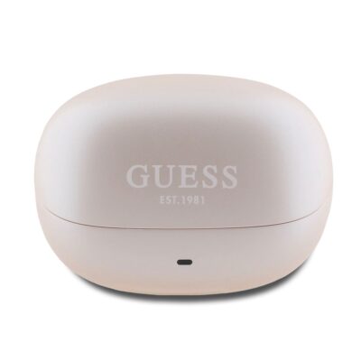 Rausvos ausinės Guess Capsule ANC/ENC TWS Wireless Earphones dėklas su logotipu