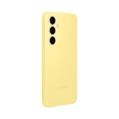 Geltonas originalus dėklas Samsung Galaxy S24 FE EF-PS721CYE silikoninis dangtelis