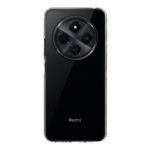 Skaidrus dėklas Tactical TPU telefonui Xiaomi Redmi 14C su matomu nespalvoto plastiko kraštu ir aiškiu dangčiu