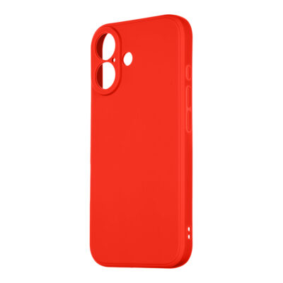 Raudonas dėklas Apple iPhone 16 OBALME Matte TPU, matinis ir ryškios spalvos.