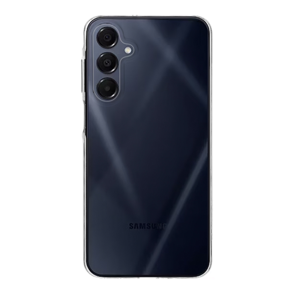 Skaidrus dėklas Tactical TPU telefonui Samsung Galaxy A16 5G Skaidrus dėklas Tactical TPU telefonui Samsung Galaxy A16 5G su matoma trijų kamerų moduliu ir pilka telefono nugara