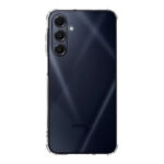 skaidrus deklas tactical tpu plyo telefonui samsung galaxy a16 5g su matiniu juodu telefonu