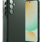 Žalias dėklas Samsung Galaxy S24 FE Ringke Onyx su matine tekstūra ir išpjovomis kamerai