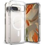 Skaidrus dėklas Google Pixel 9 su magnetiniu apsauginiu dangteliu ir aiškia medžiaga