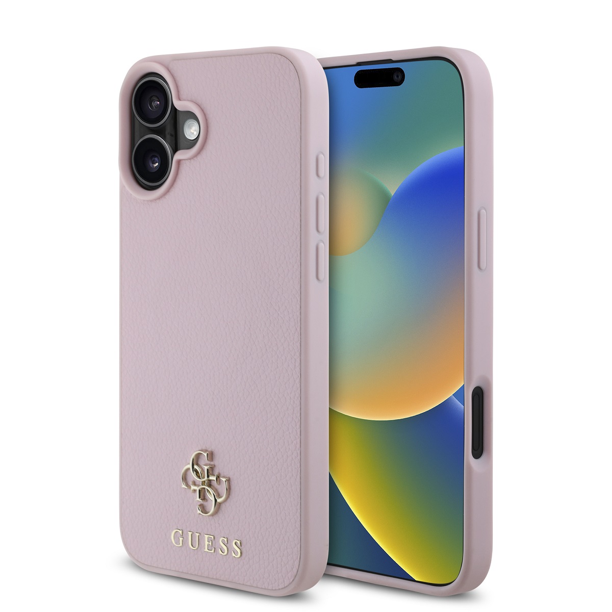 Rausvas dėklas Apple Iphone 16 Guess PU 4G Small Metal Logo MagSafe Rausvas dėklas Apple Iphone 16 Guess PU 4G Small Metal Logo MagSafe su metaliniu logotipu