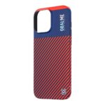 Mėlynas-raudonas dėklas telefonui Apple iPhone 16 Pro Max OBALME Flossy Stripes su dryžuotu raudonų ir mėlynų spalvų dizainu