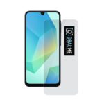 Skaidrus apsauginis ekrano stikliukas Samsung Galaxy A16 5G su OBALME logotipu