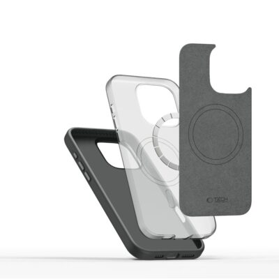 Pilkas dėklas Apple Iphone 16 Pro Tech-Protect Silicone Pure Magsafe su matiniu paviršiumi