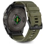 Žalia apyrankė Garmin Fenix 5X ir 8 serijų laikrodžiui iš nailono medžiagos