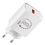 Baltas buitinis pakrovėjas OBAL ME Wall Charger USB A 18W su raudonu USB prievadu