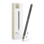 Skaidrus-juodas pieštukas TECH-PROTECT DIGITAL MAGNETIC STYLUS PEN 4 IPAD su dėžute ir dviem papildomais antgaliais