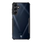 Skaidrus-juodas deklas Tactical Quantum Stealth telefonui Samsung Galaxy A16 5G su apsauga kamerai