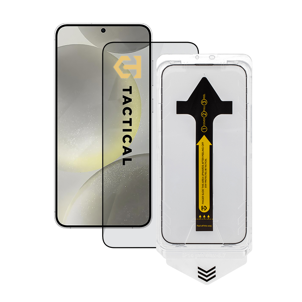 Apsauginis ekrano stikliukas Samsung Galaxy S24 Tactical Impact Barrier for Rookies Apsauginis ekrano stikliukas Samsung Galaxy S24 Tactical Impact Barrier for Rookies skaidrus su juodu apvadu