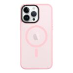 Rožinis dėklas Apple Iphone 14 Pro Max Tactical MagForce Hyperstealth su skaidria nugarėle ir magnetiniu žiedu
