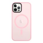 Rožinis dėklas Apple Iphone 12 12 Pro Tactical MagForce Hyperstealth su matiniu paviršiumi ir apsauga kamerai