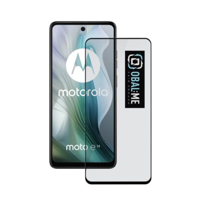 Juodas apsauginis ekrano stikliukas Motorola E14 OBALME