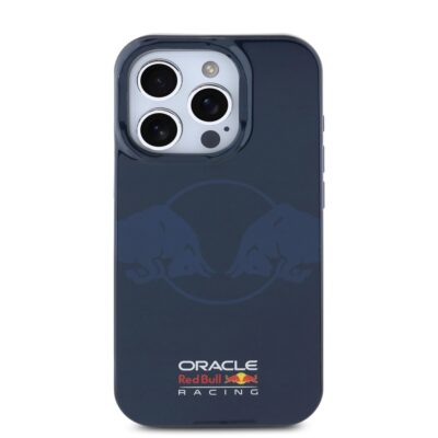 Tamsiai mėlynas dėklas Apple Iphone 15 Pro Max su Oracle Red Bull Racing logotipu