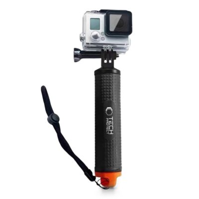 Juoda lazda TECH-PROTECT GA100 FLOAT HAND GRIP GOPRO DJI su rankiniu dirželiu