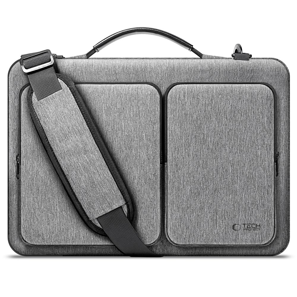 Pilkas krepšys Laptop 15-16 Tech-Protect Defender Bag Pilkas krepšys Laptop 15-16 Tech-Protect Defender Bag su dviem išorinėmis kišenėmis ir peties diržu