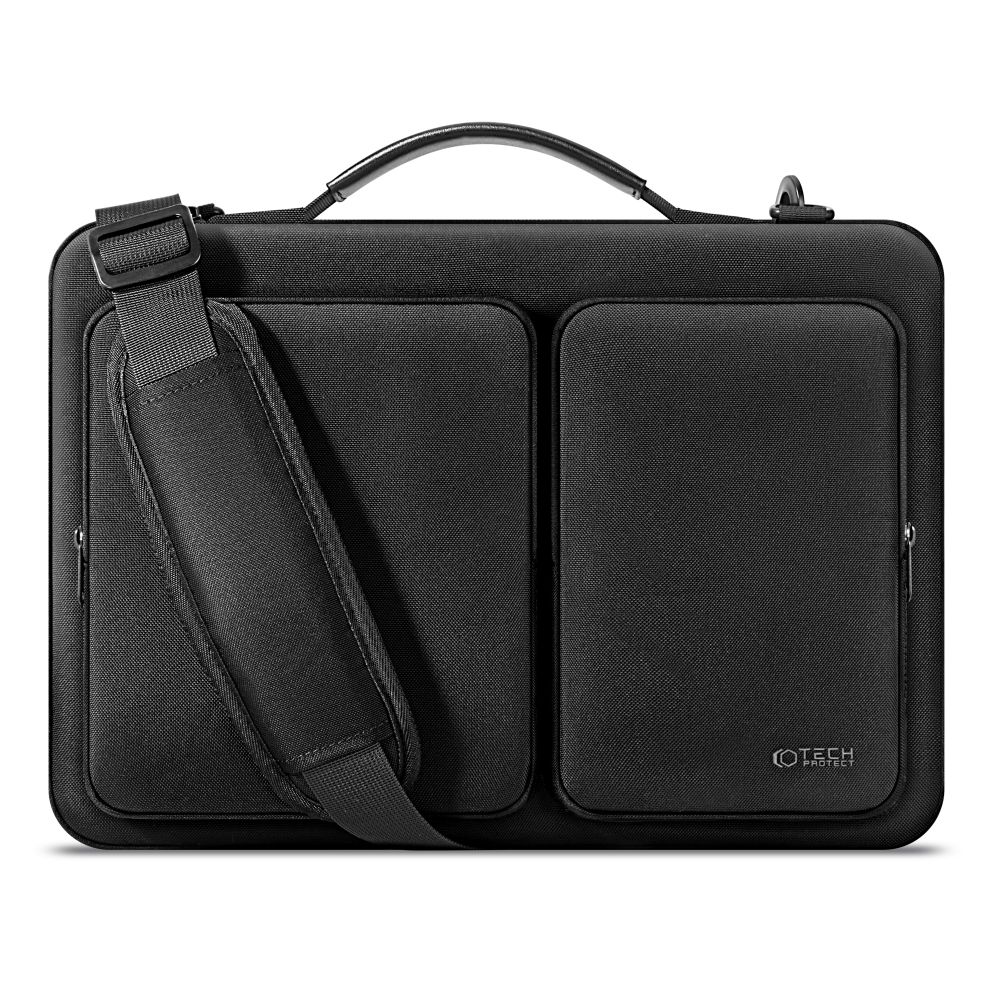 Juodas krepšys Laptop 15-16 Tech-Protect Defender Bag Juodas krepšys Laptop 15-16 Tech-Protect Defender Bag su dviem priekinėmis kišenėmis ir diržu