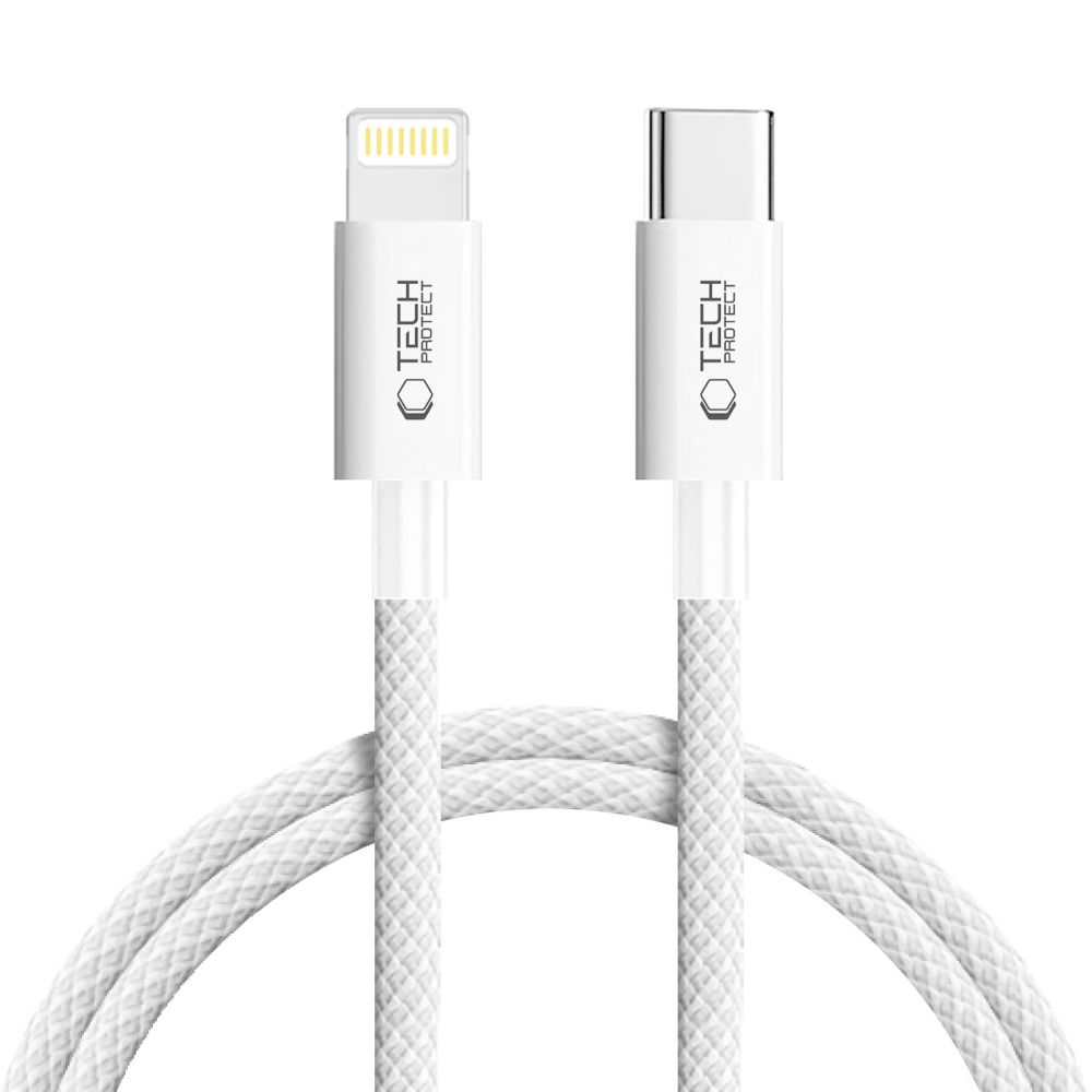 Pilkas kabelis TECH-PROTECT ULTRABOOST LITE LIGHTNING CABLE PD27W 3A 100CM Pilkas kabelis TECH-PROTECT ULTRABOOST LITE LIGHTNING CABLE PD27W 3A 100CM su Lightning ir USB-C jungtimis