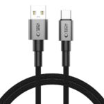 Pilkas kabelis TECH-PROTECT ULTRABOOST DNA TYPE-C CABLE 15W 3A 100CM su USB ir USB-C jungtimis