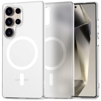 Matinis ice dėklas Samsung Galaxy S25 Ultra su magnetiniu žiedu galinėje dalyje