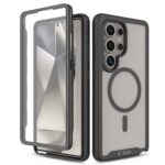 Juodas dėklas Samsung Galaxy S25 Ultra Tech-Protect Defense 360 Magsafe su permatomu korpusu ir išpjovomis kameroms